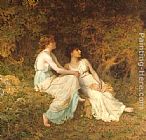 Sophie Gengembre Anderson Canvas Paintings - Birdsong